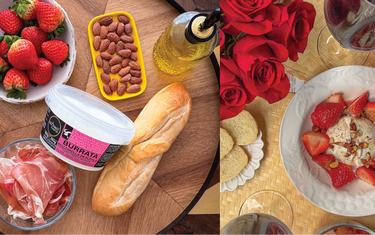 Burrata de búfala con fresas maceradas en vino tinto: una receta fácil y deliciosa