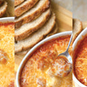 Mozzarella: Albóndigas gratinadas con mozzarella rallada Gourmet a Porter